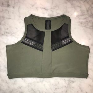 high neck sports bra